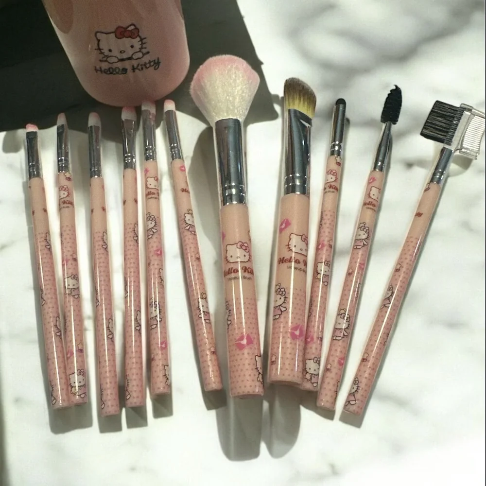 Hello Makeup Brush Holder - Pink